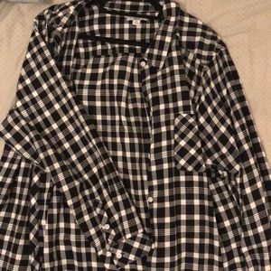 Black and white checkered flannel